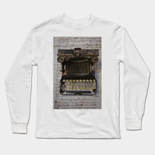 Old Typewriter And Handwritten Letter Long Sleeve T-Shirt